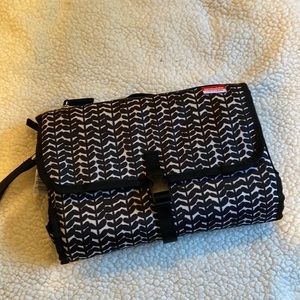 Skip Hop Travel Changing Pad with Wipes Container and Carrying Strap